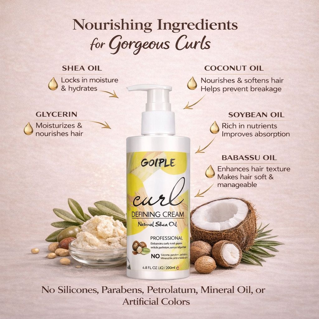 Curl Defining Cream for Men & Women – Frizz Control, Defined & Shiny Curls.