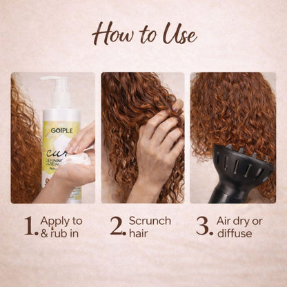 Curl Defining Cream for Men & Women – Frizz Control, Defined & Shiny Curls.