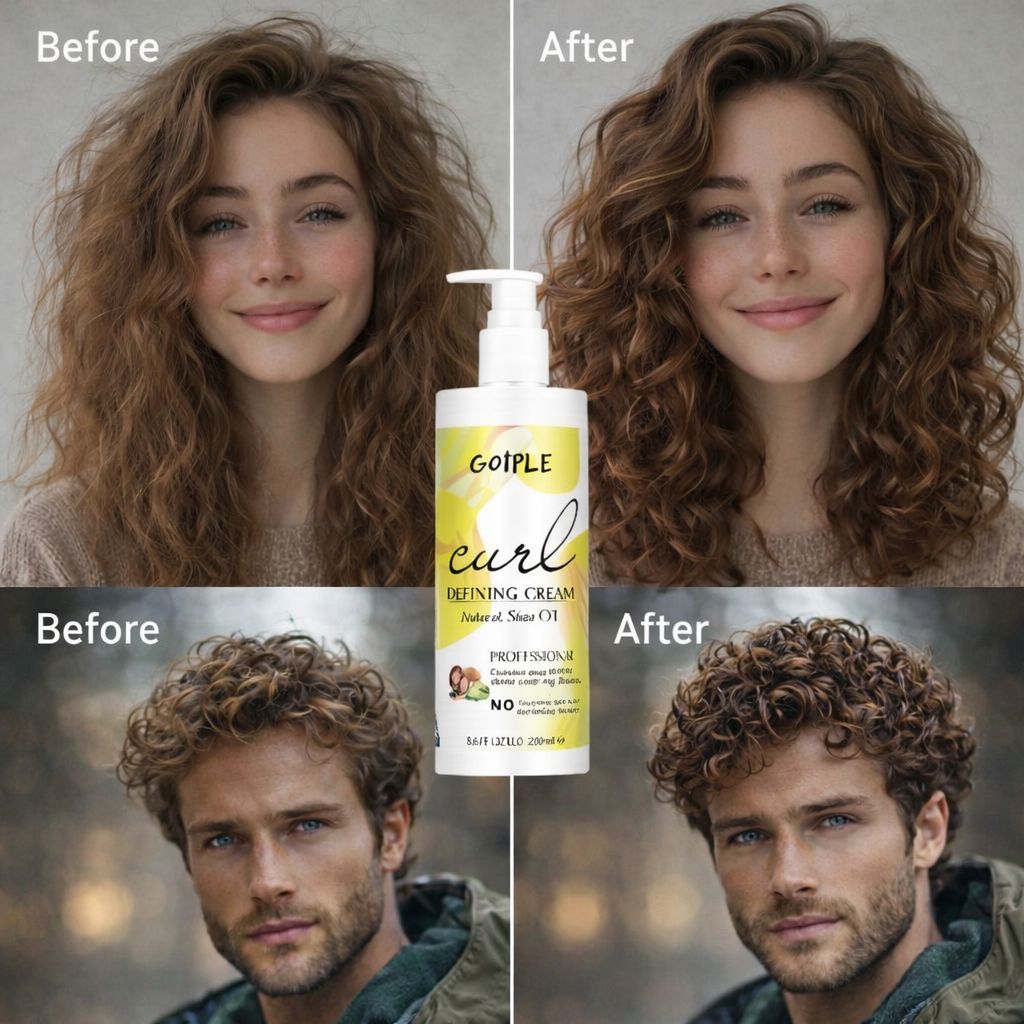 Curl Defining Cream for Men & Women – Frizz Control, Defined & Shiny Curls.