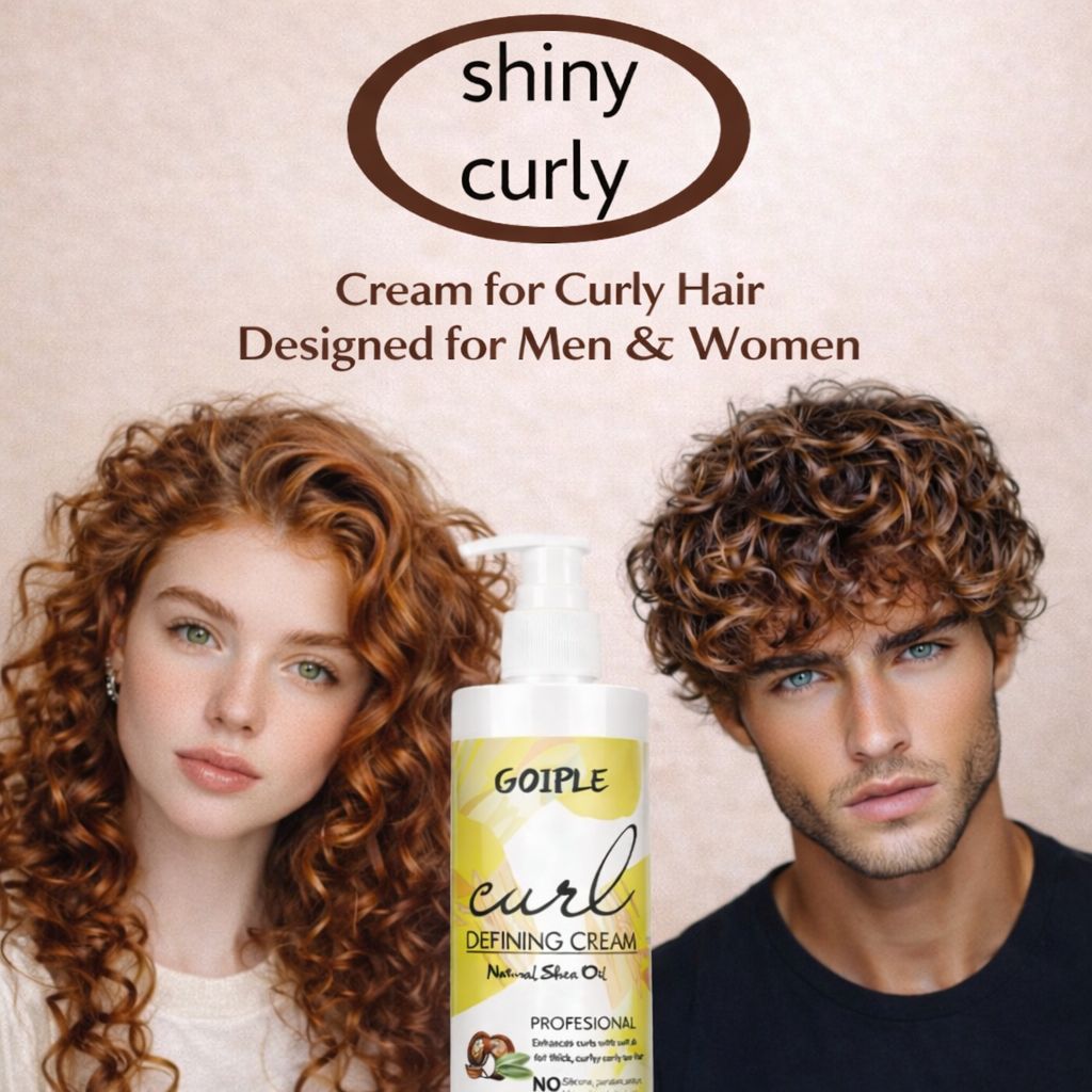 Curl Defining Cream for Men & Women – Frizz Control, Defined & Shiny Curls.